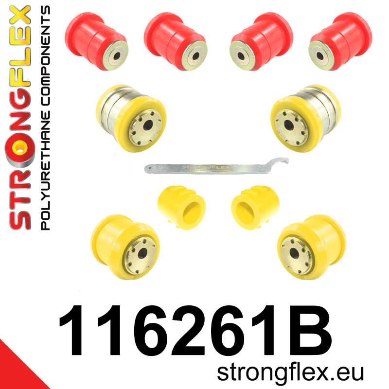 STRONGFLEX|116261B: Front suspension bush kit Mercedes CL C215 98-06 Class S W220 98-05