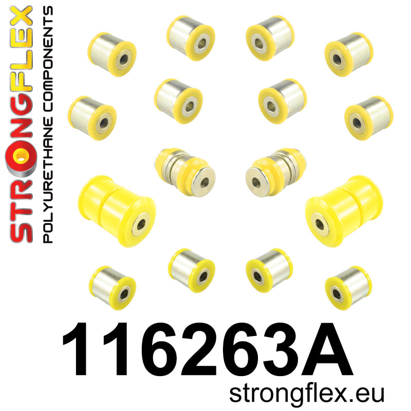 STRONGFLEX|116263A: Rear suspension bush kit SPORT Mercedes CL C215 98-06 Class S W220 98-05 RWD