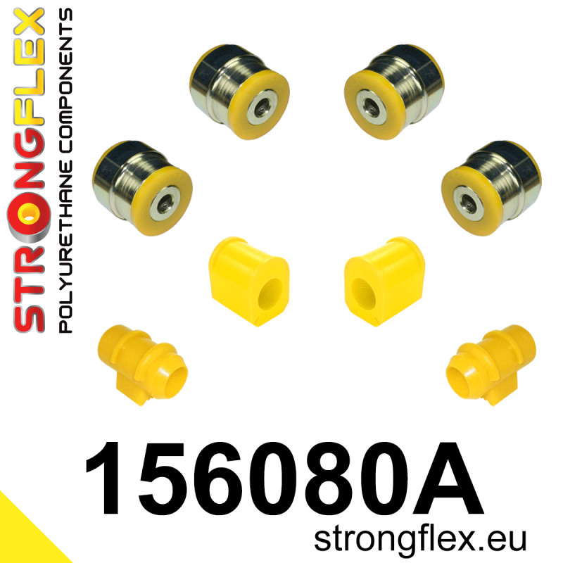 STRONGFLEX|156080A: Front suspension bush kit SPORT Renault Clio I 90-01 Williams 94-95 II 98-10 V6