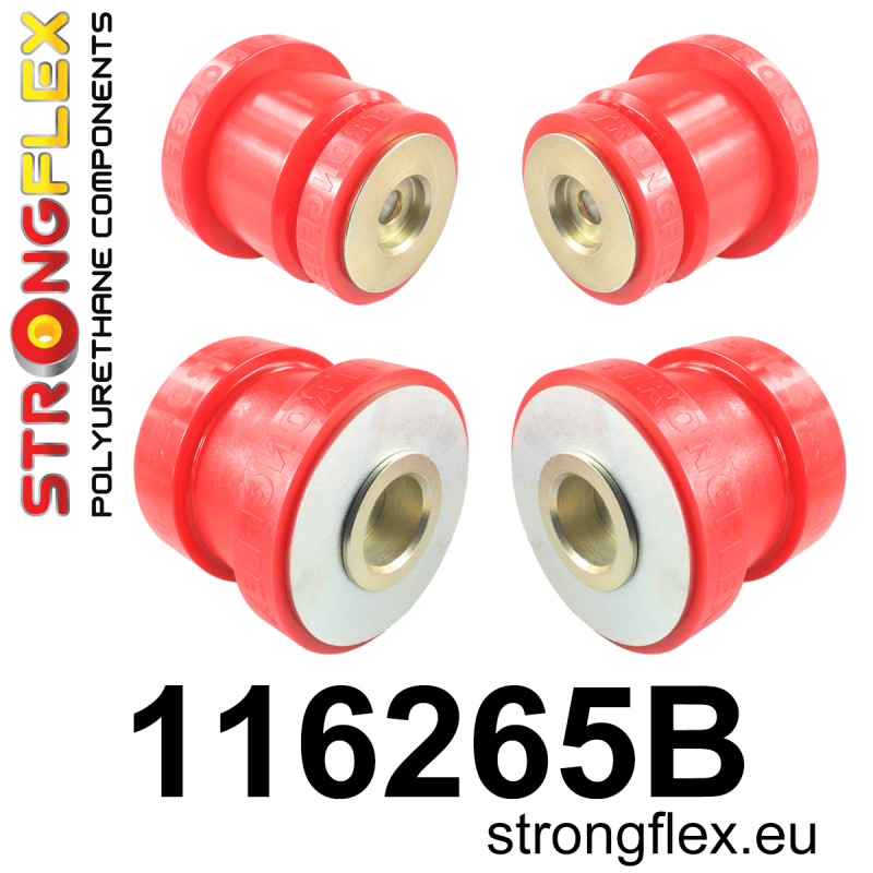 STRONGFLEX|116265B: Rear subframe bush kit Mercedes Class E W211 02-09 RWD 4MATIC CLS-Class C219 04-10 AMG SL R230