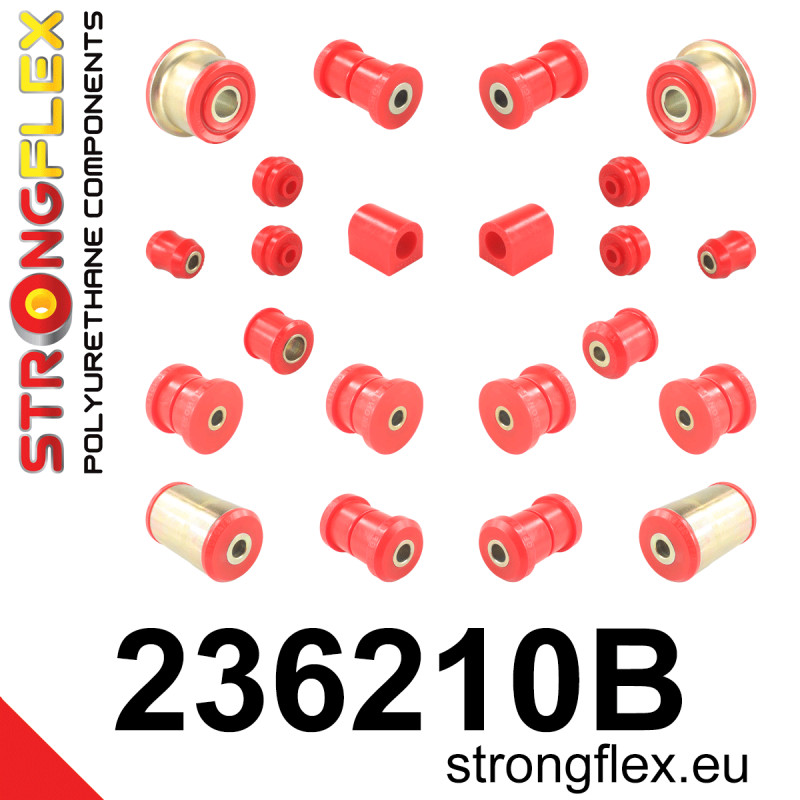 STRONGFLEX|236210B: Full Suspension bush kit Volvo Seria 200 240 75-93 260