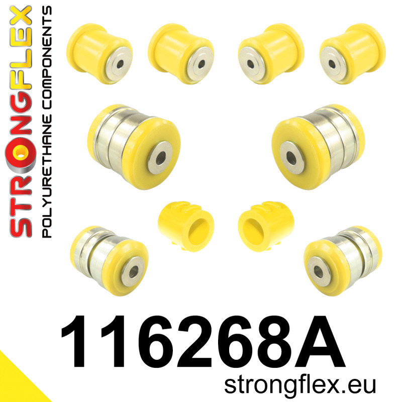 STRONGFLEX|116268A: Front suspension bush kit SPORT Mercedes CL C216 06-14 RWD Class S W221