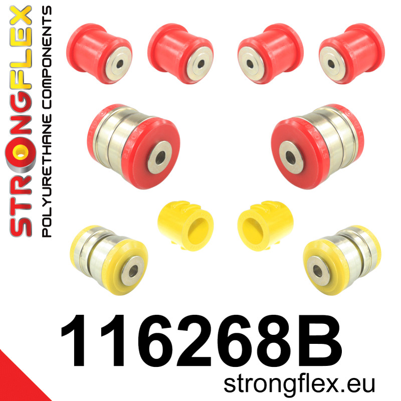 STRONGFLEX|116268B: Front suspension bush kit Mercedes CL C216 06-14 RWD Class S W221