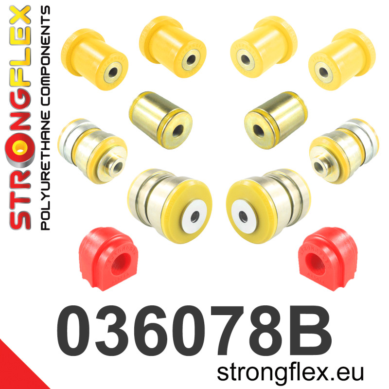 STRONGFLEX|036078B: Front suspension bush kit BMW Seria 5 VI 09-17 F10/F11 F07 GT xDrive 7 V 08-15 F01