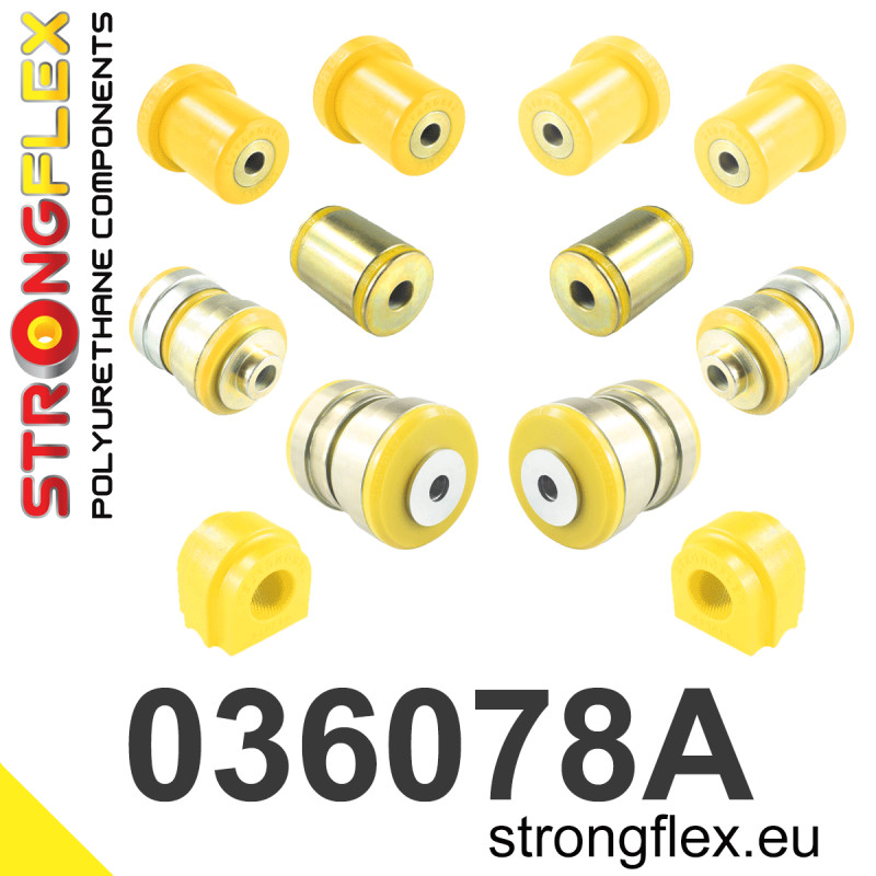 STRONGFLEX|036078A: Front suspension bush kit SPORT BMW Seria 5 VI 09-17 F10/F11 F07 GT xDrive 7 V 08-15 F01