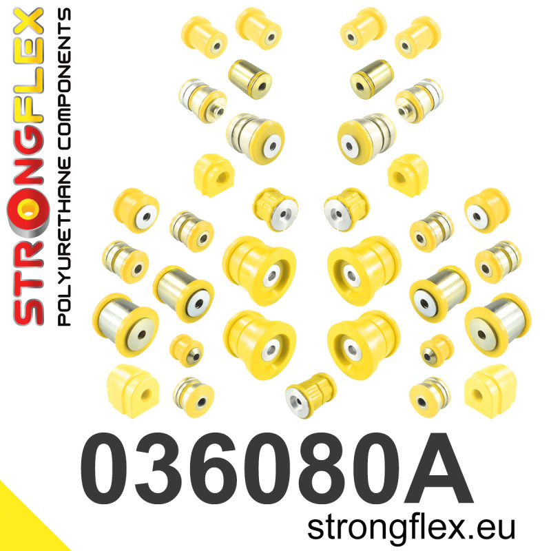 STRONGFLEX|036080A: Full suspension polyurethane bush kit SPORT BMW Seria 5 VI 09-17 F10/F11 F07 GT