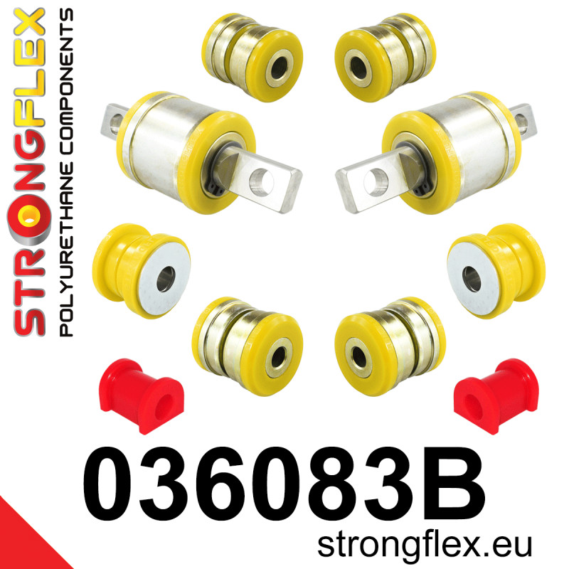 STRONGFLEX|036083B: Rear suspension bush kit BMW Seria 8 I 90-99