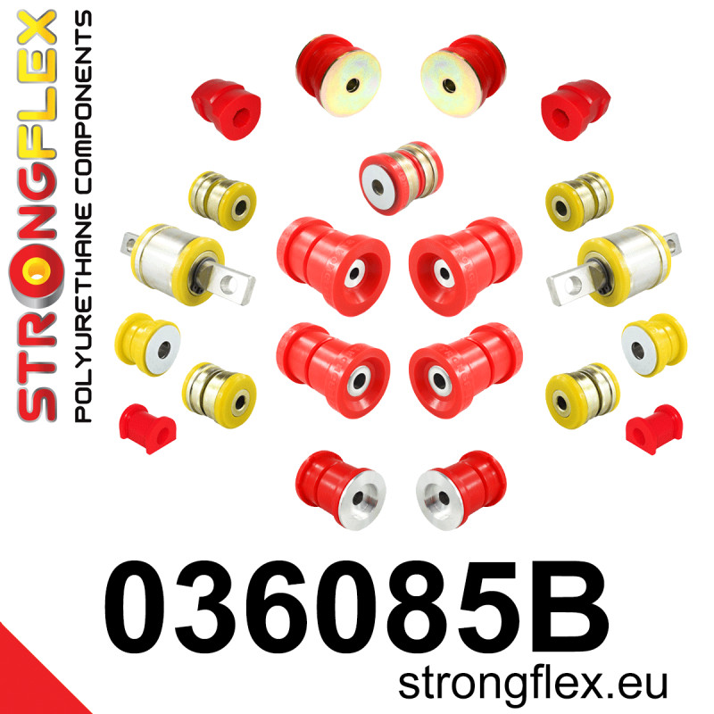 STRONGFLEX|036085B: Full suspension polyurethane bush kit BMW Seria 8 I 90-99