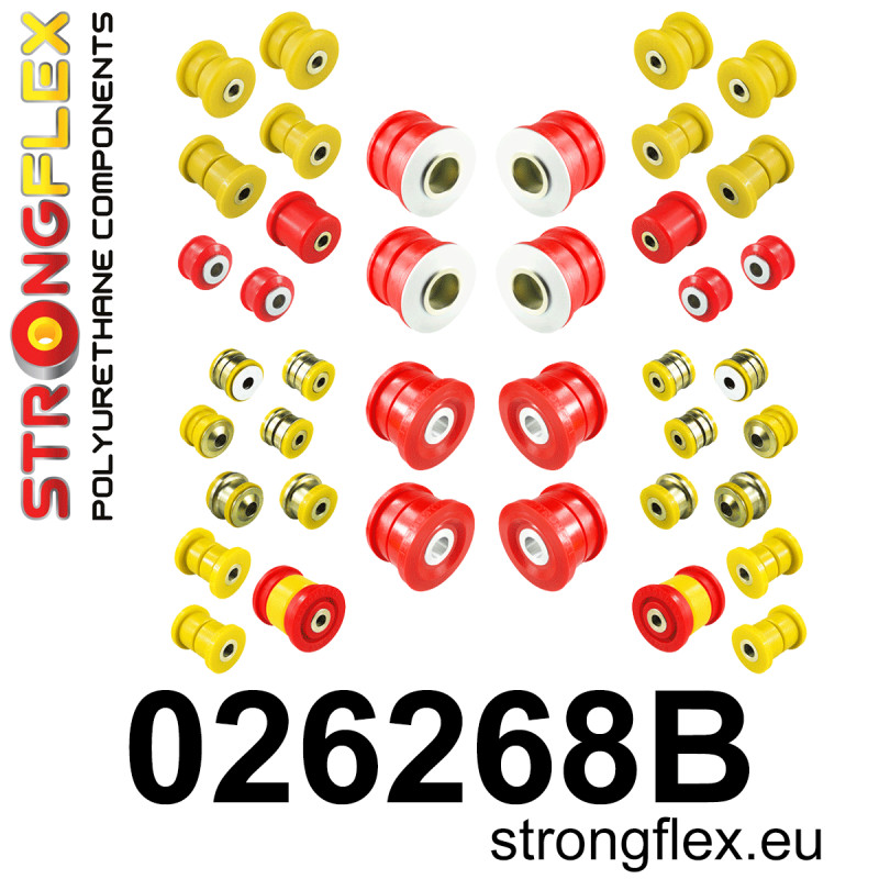 STRONGFLEX|026268B: Full suspension polyurethane bush kit Porsche Cayenne II 10-17 Volkswagen Touareg