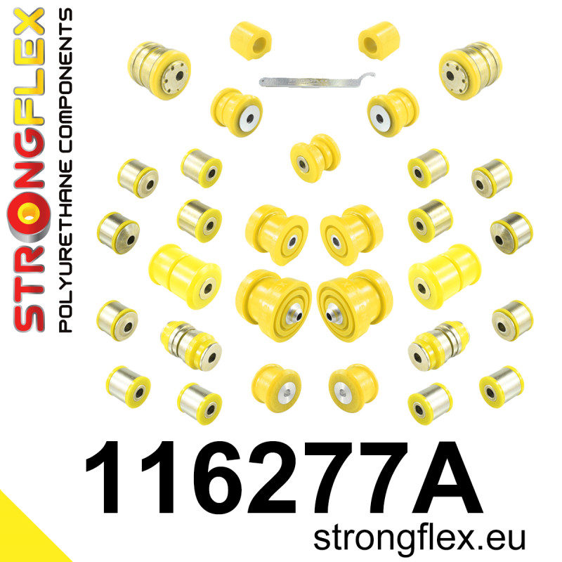 STRONGFLEX|116277A: Full suspension  polyurethane bush kit SPORT Mercedes GLK 08-15