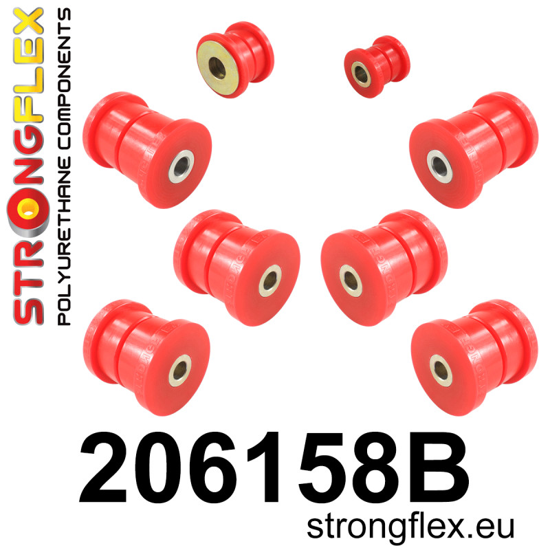 STRONGFLEX|206158B: Hinterachsbuchsen Satz Suzuki Ignis I 00-05 FH II 04-08 MH Subaru Justy G3X 03-07 Wagon R 99-08