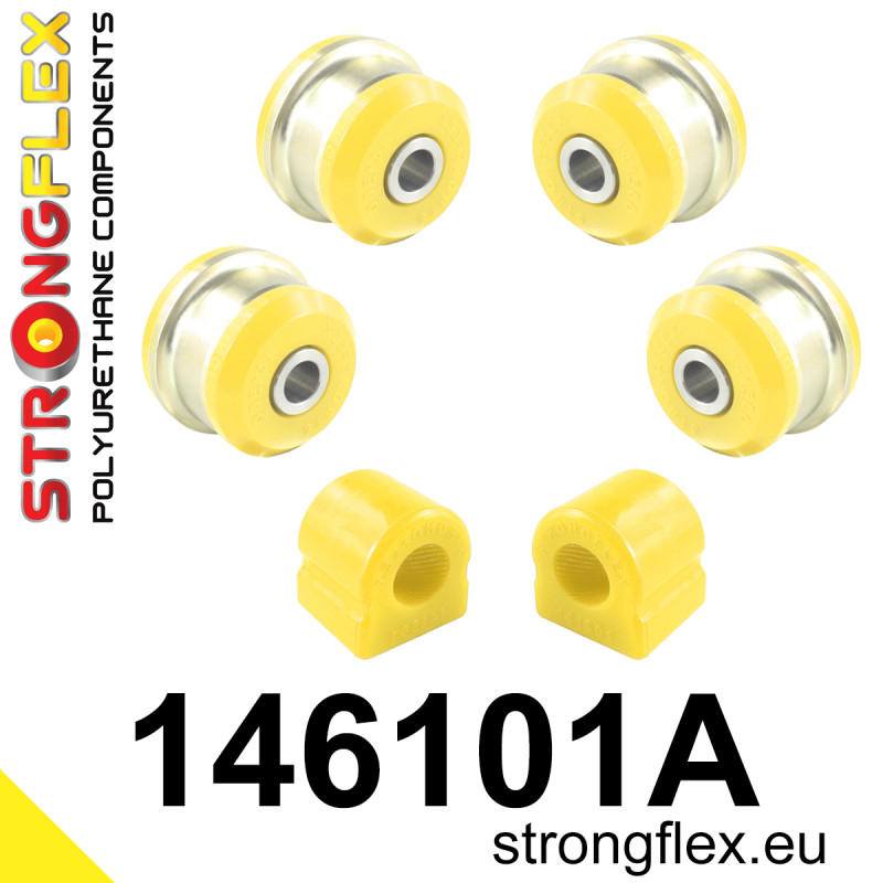 STRONGFLEX|146101A: Front suspension bush kit SPORT Peugeot 207 06-12 Citroën C3 Picasso 08-17 Aircross 17- III 16-