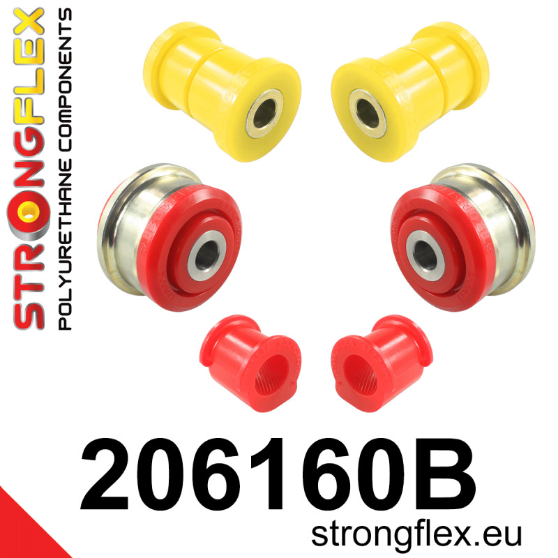 STRONGFLEX|206160B: Vorderachsbuchsen Satz Suzuki Swift MZ/EZ 04-10 Splash 08-15 Opel/Vauxhall Agila B