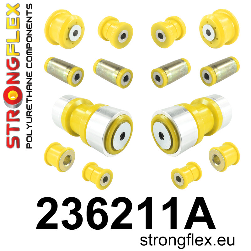 STRONGFLEX|236211A: Hinterachsbuchsen Satz SPORT Volvo seria 700 760 81-92 multilink 780 86-91 900 960 I 90-94