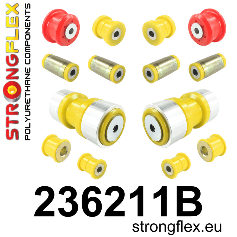 STRONGFLEX|236211B: Hinterachsbuchsen Satz Volvo seria 700 760 81-92 multilink 780 86-91 900 960 I 90-94 multilink