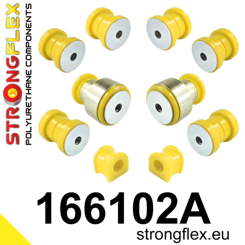 STRONGFLEX|166102A: Front suspension bush kit SPORT Maserati Grancabrio 10-19 Granturismo 07-19 Quattroporte V