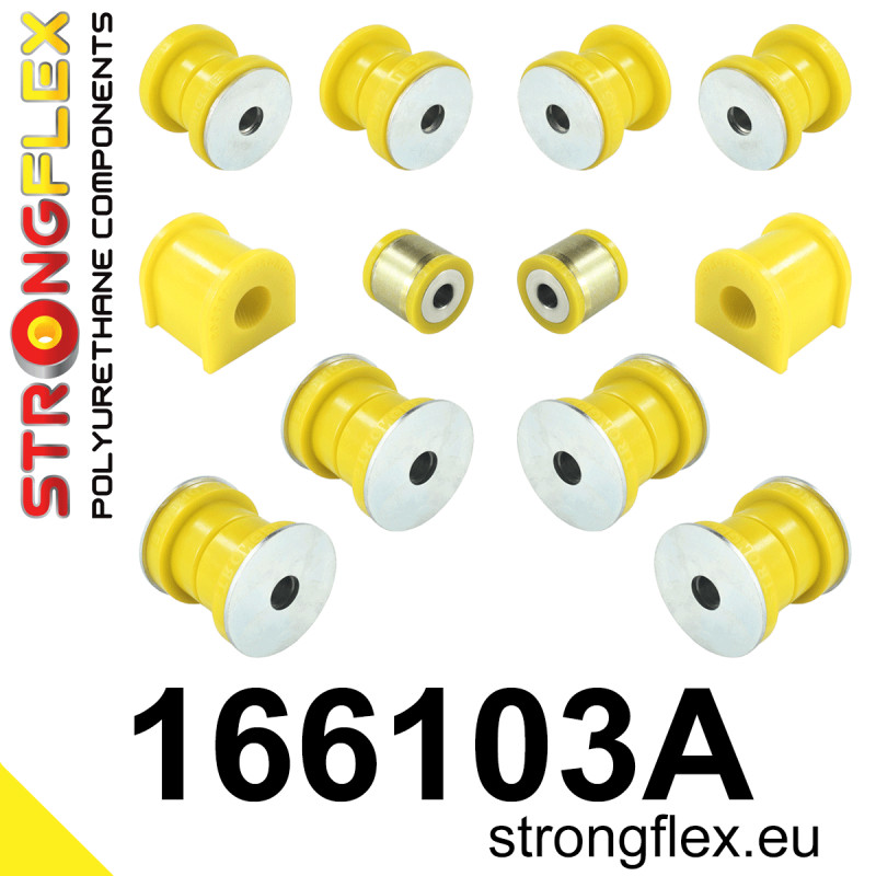 STRONGFLEX|166103A: Rear suspension bush kit SPORT Maserati Grancabrio 10-19 Granturismo 07-19 Quattroporte V