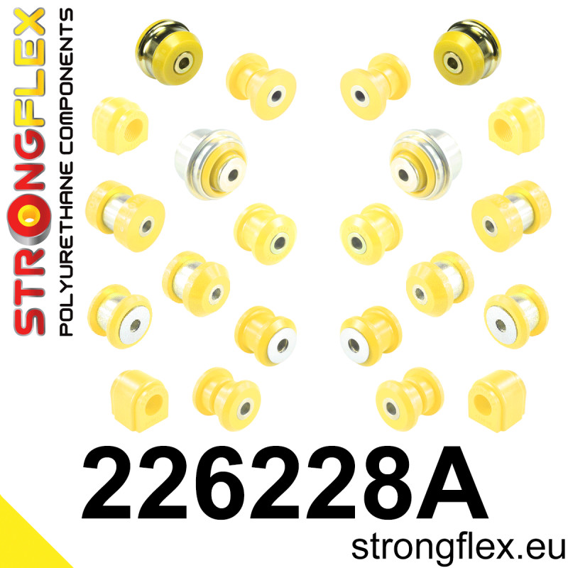 STRONGFLEX|226228A: Full suspension bush kit SPORT Audi A3/S3 RS3 III 13-21 8V FWD Volkswagen Touran II 15- 5T Jetta