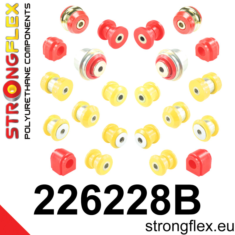 STRONGFLEX|226228B: Full suspension bush kit Audi A3/S3 RS3 III 13-21 8V FWD Volkswagen Touran II 15- 5T Jetta VII