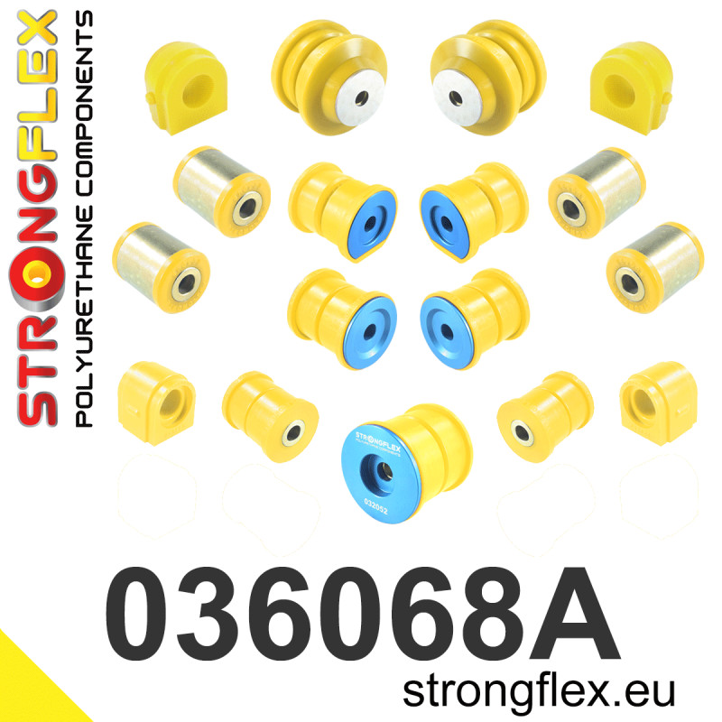 STRONGFLEX|036068A: Full suspension polyurethane bush kit SPORT BMW Seria 3 VI 13-20 F30/F31 F34 F80 14-18 M3 2 I