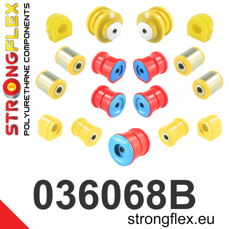 STRONGFLEX|036068B: Full suspension polyurethane bush kit BMW Seria 3 VI 13-20 F30/F31 F34 F80 14-18 M3 2 I 13-21