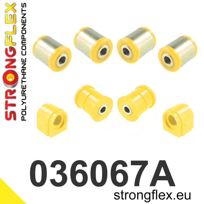 STRONGFLEX|036067A: Hinterachsbuchsen Satz SPORT BMW Seria 3 VI 13-20 F30/F31 F34 F80 14-18 M3 2 I 13-21 F22 F23