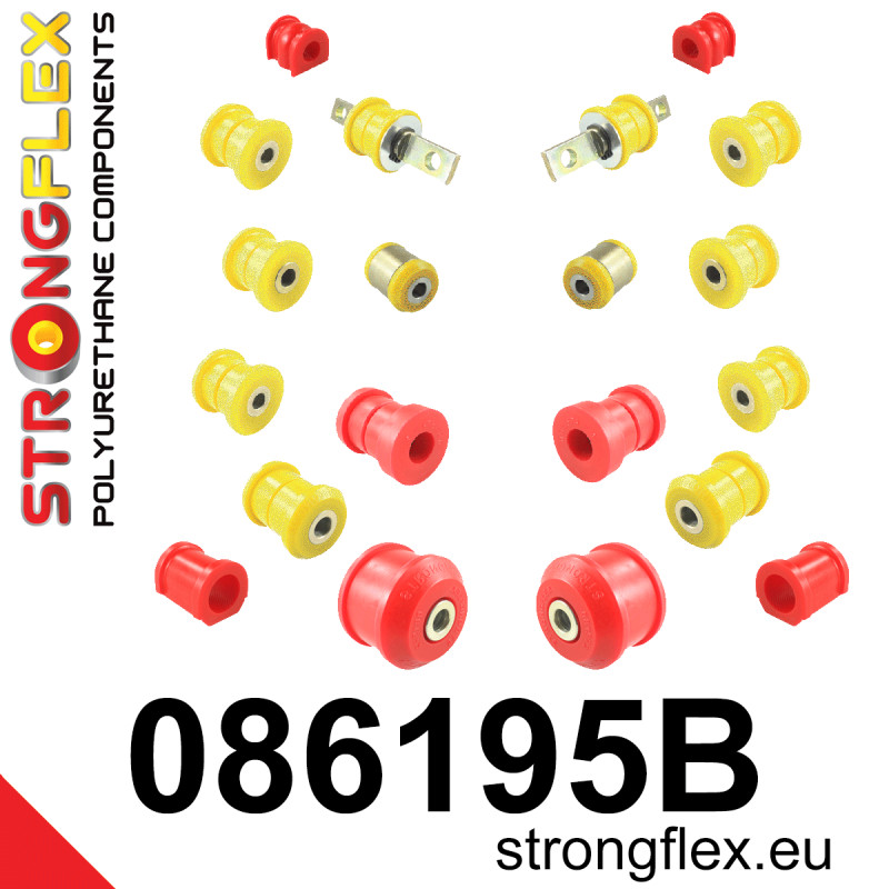 STRONGFLEX|086195B: Full suspension bush kit Acura RSX 01-06 DC5 Honda Civic VII EU/ES EP EM EV EP3 Type R Integra