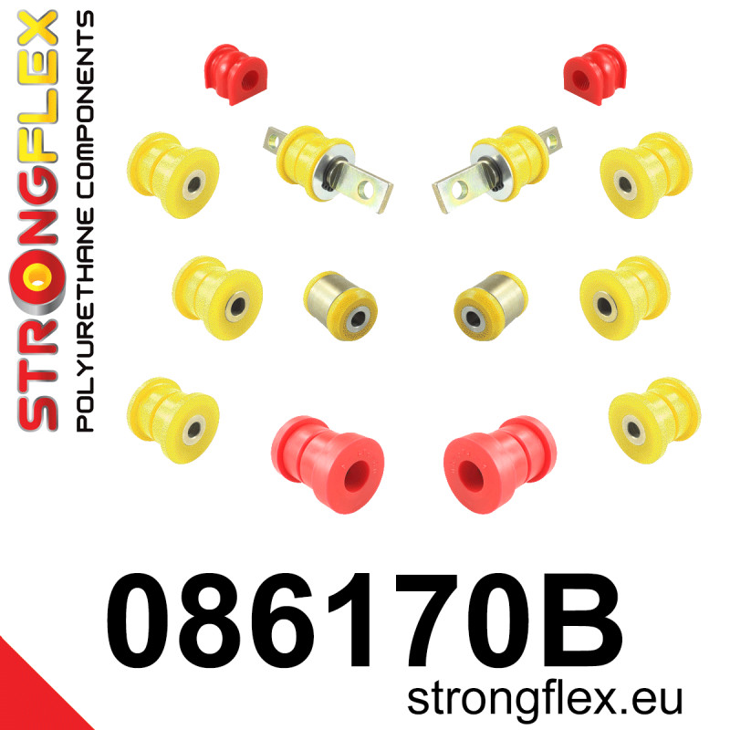 STRONGFLEX|086170B: Polyurethan Buchsensatz Hinterachse Acura RSX 01-06 DC5 Honda Civic VII EU/ES EP EM EV EP3 Type