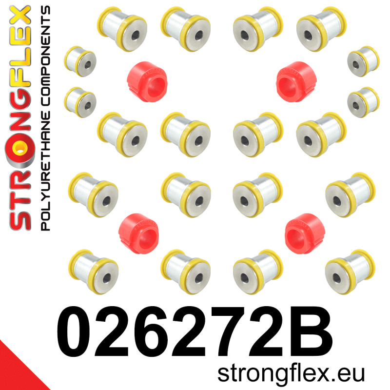 STRONGFLEX|026272B: Polyurethan Buchsensatz für Vorder- und Hinterachse Audi R8 I 06-15 Lamborghini Gallardo