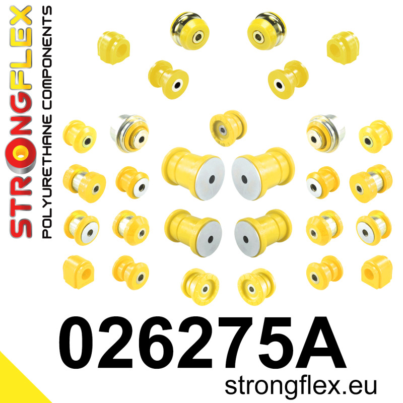 STRONGFLEX|026275A: Full suspension polyurethane bush kit SPORT Audi A3/S3 RS3 III 13-21 8V 15-21 Quattro IV 20- 8Y