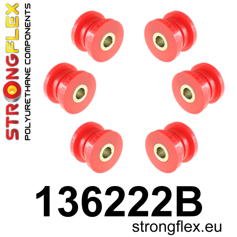 STRONGFLEX|136222B: Zestaw tulei przedniego wózka Opel/Vauxhall Astra G 98-04 H 04-10 Zafira A 99-05 T98 B 05-14