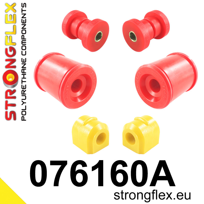 STRONGFLEX|076160B: Front suspension bush kit Ford Focus MK2 04-11 ST Mazda 3/Axela I 03-09 BK Volvo C30 06-13 S40