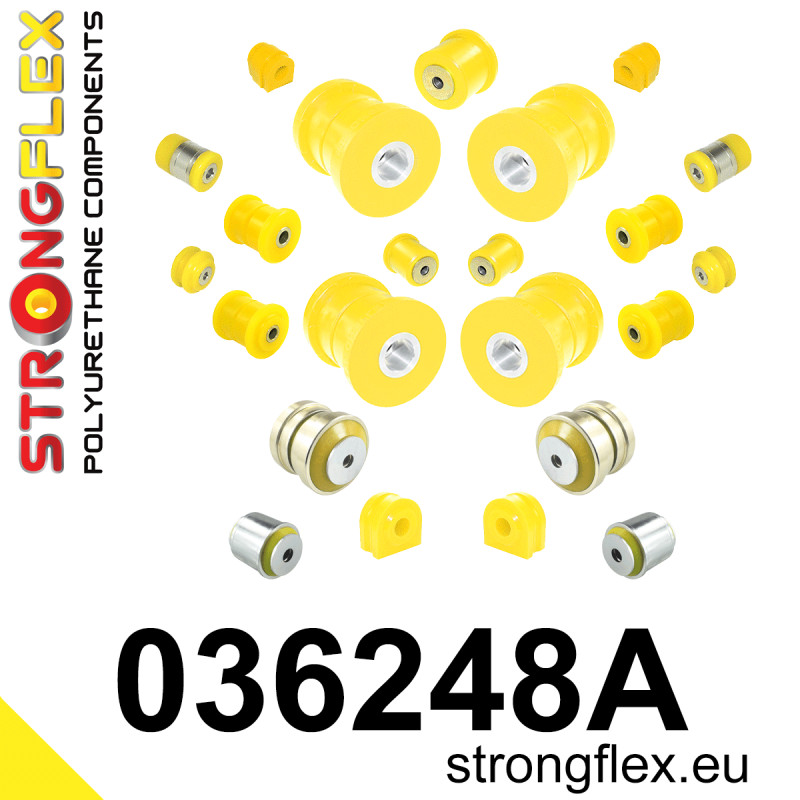 STRONGFLEX|036248A: Full suspension polyurethane bush kit SPORT BMW Seria 5 V 03-10 E60/E61 Sedan RWD Touring 6 II