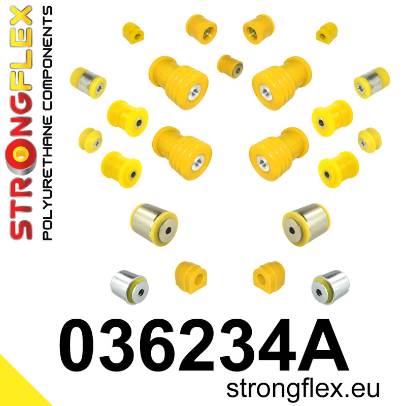 STRONGFLEX|036234A: Full suspension bush kit E39 Touring SPORT BMW Seria 5 IV 95-03 E39