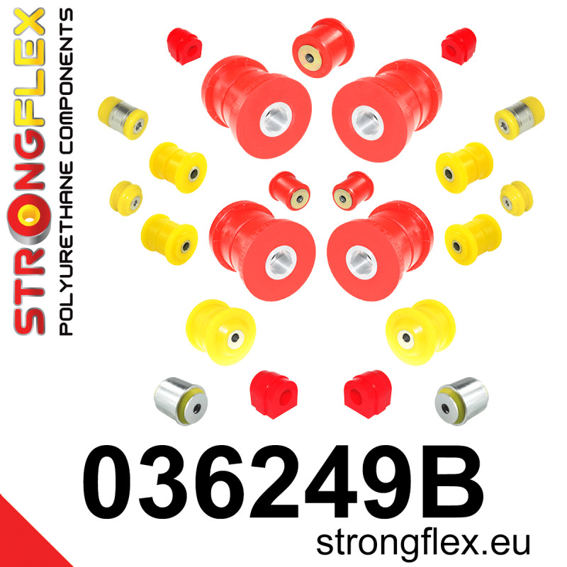 STRONGFLEX|036249B: Full suspension polyurethane bush kit BMW Seria 5 V 03-10 E60/E61 Sedan xi xd