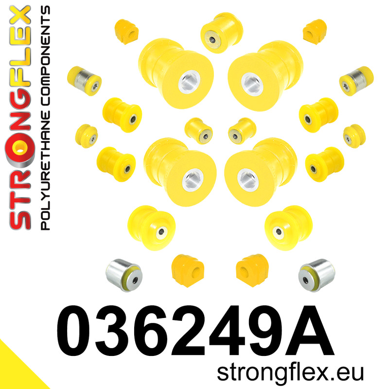 STRONGFLEX|036249A: Full suspension polyurethane bush kit SPORT BMW Seria 5 V 03-10 E60/E61 Sedan xi xd