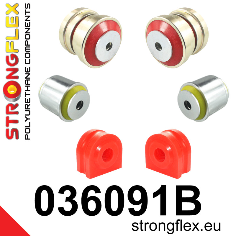 STRONGFLEX|036091B: Front suspension bush kit BMW Seria 5 V 03-10 E60/E61 Sedan RWD Touring 7 IV 01-08 E65 E66 6 II