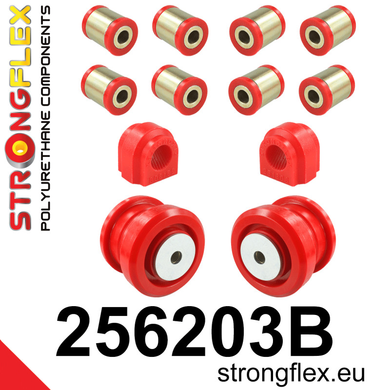 STRONGFLEX|256203B: Hinterachsbuchsen Satz bis zu 05/2003 Mini R50/R52/R53