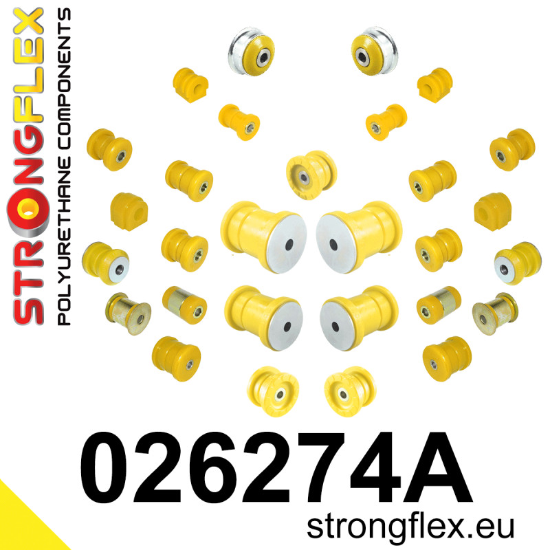 STRONGFLEX|026274A: Full suspension polyurethane bush kit SPORT Audi A1/S1 I 10-18 8X