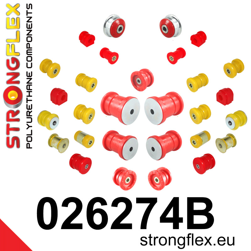 STRONGFLEX|026274B: Full suspension polyurethane bush kit Audi A1/S1 I 10-18 8X