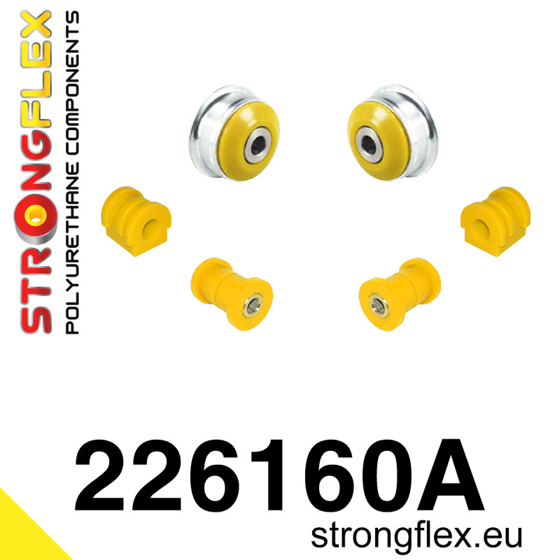 STRONGFLEX|226160A: Front suspension bush kit SPORT Audi A1/S1 I 10-18 8X FWD Quattro Seat Ibiza IV 08-17 6J Toledo