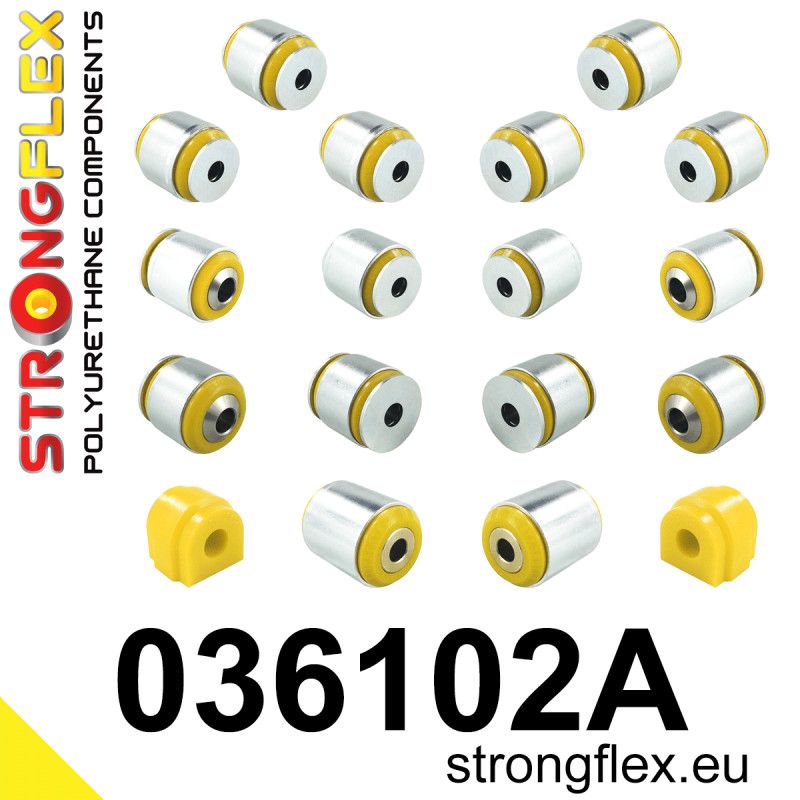 STRONGFLEX|036102A: Rear suspension bush kit SPORT BMW X3 II 10-17 F25 X4 I 14-18