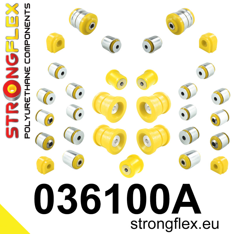 STRONGFLEX|036100A: Full suspension polyurethane bush kit SPORT BMW X3 II 10-17 F25 X4 I 14-18