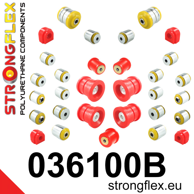 STRONGFLEX|036100B: Full suspension polyurethane bush kit BMW X3 II 10-17 F25 X4 I 14-18