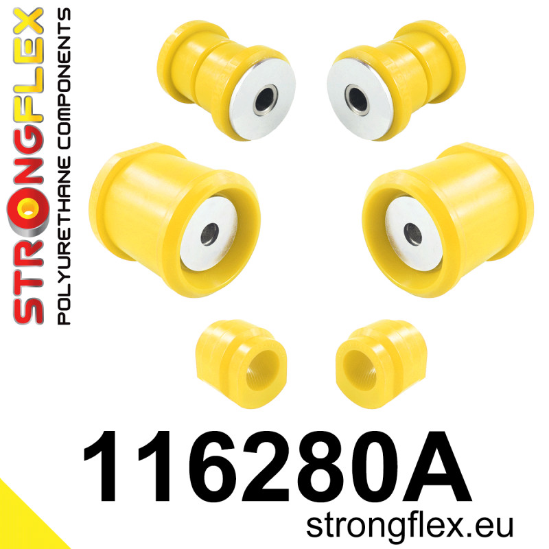 STRONGFLEX|116280A: Front suspension bush kit SPORT Mercedes Class A III 12-17 W176 4MATIC A45 AMG FWD B II 11-18