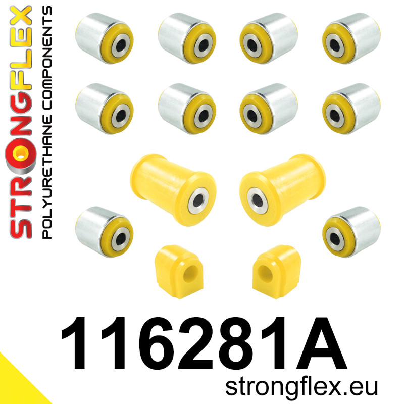 STRONGFLEX|116281A: Hinterachsbuchsen Satz SPORT Mercedes Klasse A III 12-17 W176 4MATIC A45 AMG FWD B II 11-18