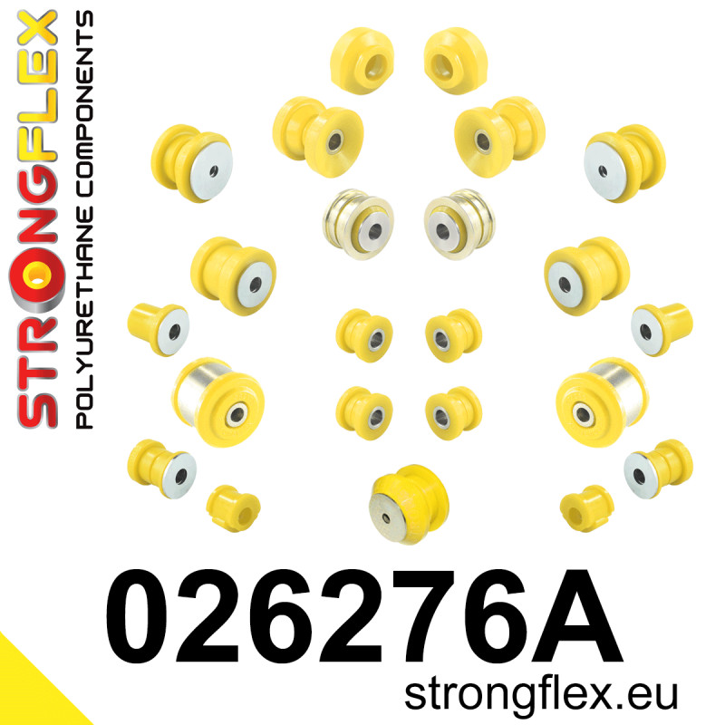 STRONGFLEX|026276A: Polyurethan Buchsensatz für Vorder- und Hinterachse SPORT Audi A6/S6 RS6 C4 94-97 94-97