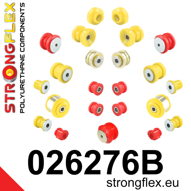 STRONGFLEX|026276B: Polyurethan Buchsensatz für Vorder- und Hinterachse Audi A6/S6 RS6 C4 94-97 94-97 Quattro 100