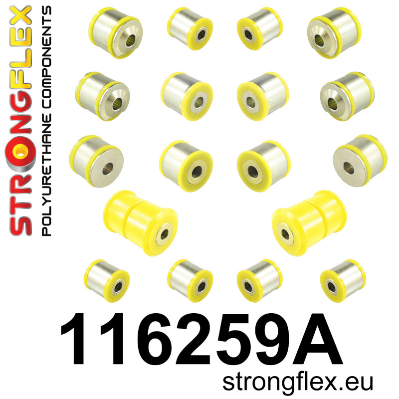 STRONGFLEX|116259A: Rear suspension bush kit SPORT Mercedes Class E W211 02-09 RWD 4MATIC CLS-Class C219 04-10 SL