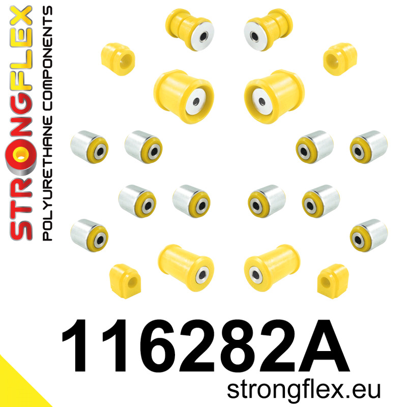 STRONGFLEX|116282A: Full suspension polyurethane bush kit SPORT Mercedes Class A III 12-17 W176 A45 AMG FWD B II